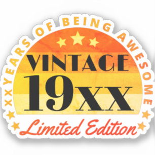 Adesivo Praça de Aniversário da Edição Limitada Personaliz