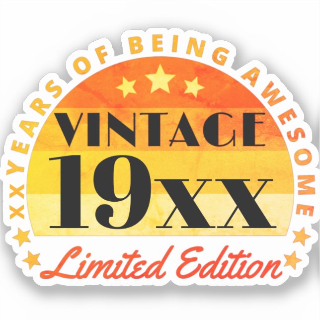 Adesivo Praça de Aniversário da Edição Limitada Personaliz (Frente)