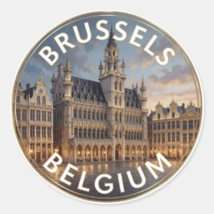 Adesivo Praça Grande Arquitetura Histórica Bruxelas Bélgic