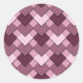 Adesivo Praça rosa rosa e padrão Harlequin Diamond