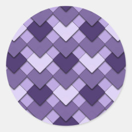 Adesivo Praça Roxo Lilac e Padrão Harlequin Diamond