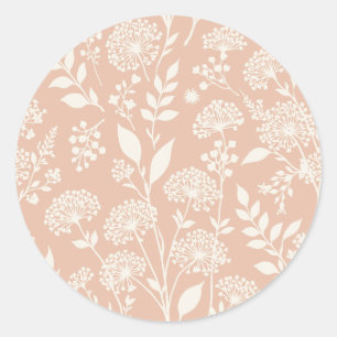Adesivo Prado de Dente-de-Leão Neutro - Apricot Quente