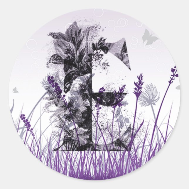 Adesivo Prados e Alfabetos Flores - Letra E Girl (Frente)