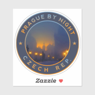 Adesivo Praha da Noite. República Checa Praga