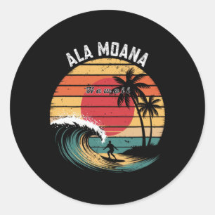 Adesivo Praia Ala Moana Havaí Praia Surf