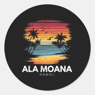 Adesivo Praia Ala Moana Havaí Prancha de Surf Surf Vintage