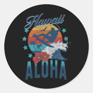 Adesivo Praia Aloha Havaí Surf Vintage Havaiano Retro