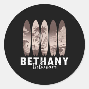 Adesivo Praia Bethany Delaware Prancha de Surf Homens Mulh