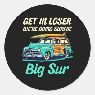 Adesivo Praia Big Sur Surf California Garota Mulheres Home