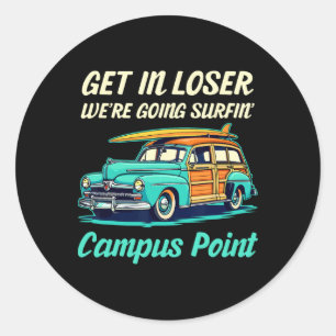 Adesivo Praia Campus Point Califórnia Surf Mulheres Homens