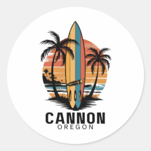 Adesivo Praia Cannon Oregon Surfe Surfista