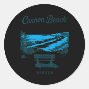 Adesivo Praia Cannon Oregon Vista Cênica de Viagem Vintage