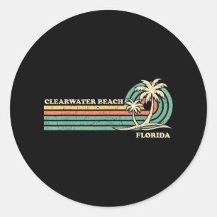 Adesivo Praia Clearwater Flórida Verão Vintage Férias em F
