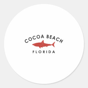 Adesivo Praia Cocoa Florida Tubarão Férias Lembrança Vinta
