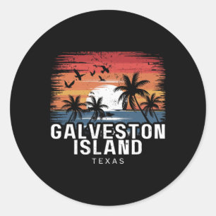 Adesivo Praia da Ilha de Galveston Texas Surfe Surfista