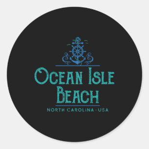 Adesivo Praia da Ilha do Oceano Carolina do Norte Desenho 