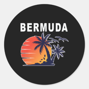 Adesivo Praia Da Ilha Tropical Nas Bermudas