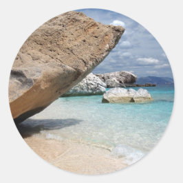 Adesivo Praia da Sardenha com grande vinheta redonda