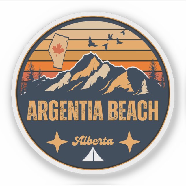 Adesivo Praia de Argentia, Alberta (Frente)