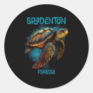 Adesivo Praia de Bradenton Flórida Fl Retro Vintage Tartar