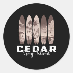 Adesivo Praia de Cedar Long Island Prancha de Surfe Homens
