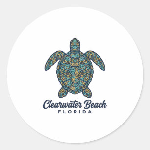 Adesivo Praia de Clearwater Flórida Tartaruga Marinha Dese