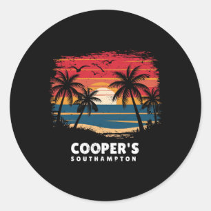 Adesivo Praia de Cooper Southampton Surfboarder Palmeira S