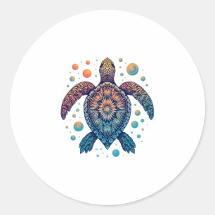Adesivo Praia de Férias Hawaii Sea Turtle Tie-Dye Hawaii