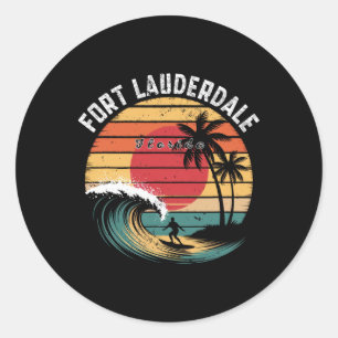 Adesivo Praia de Fort Lauderdale Flórida Praia Surf