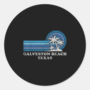 Adesivo Praia de Galveston Texas Férias de Verão em Famíli
