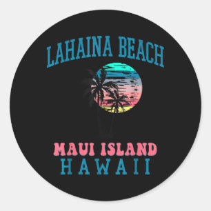 Adesivo Praia de Lahaina Havaí Palmeiras Verão