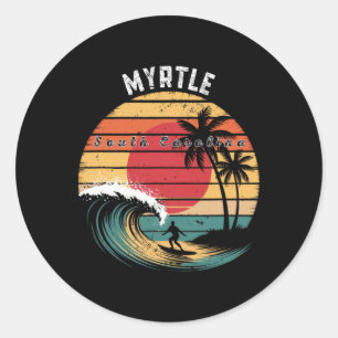 Adesivo Praia de Myrtle Beach Carolina do Sul Surf