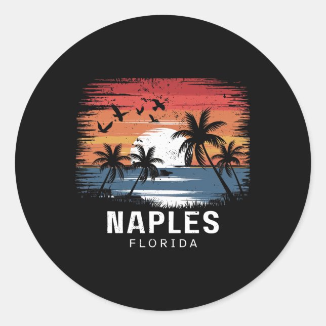 Adesivo Praia de Nápoles Flórida Surfe Surfista  (Frente)