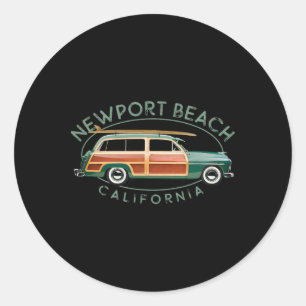 Adesivo Praia de Newport Califórnia Surf Vintage