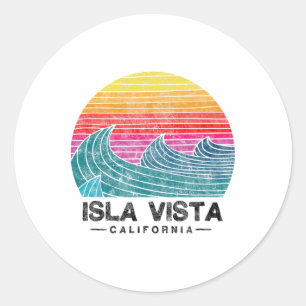 Adesivo Praia de Ondas de Surf de Isla Vista Califórnia Re
