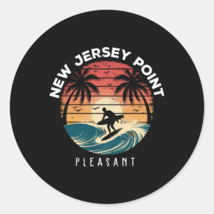 Adesivo Praia de ondas de surfboard Point Pleasant Nova Je