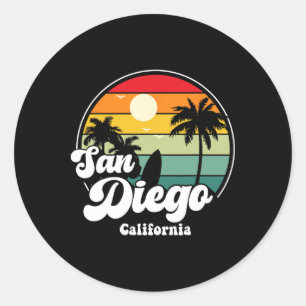 Adesivo Praia de San Diego Califórnia Surfando Ensejo Souv