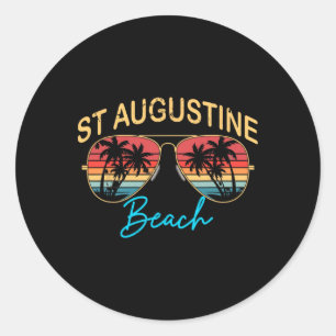 Adesivo Praia de St Augustine Flórida Homens Mulheres Lemb