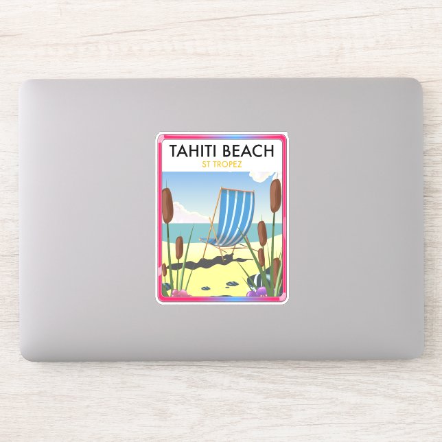 Adesivo praia de Tahiti st tropez (Computador)