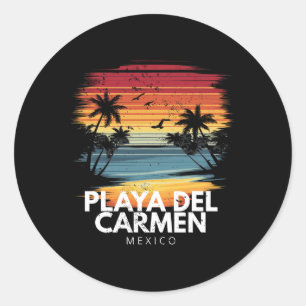 Adesivo Praia Del Carmen México Prancha de Surfe Surf Vint