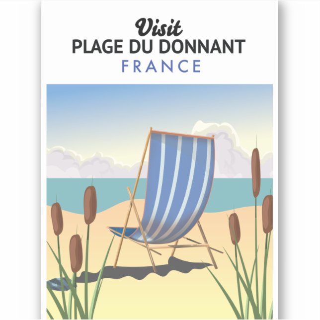 Adesivo Praia do Donnant França (Frente)