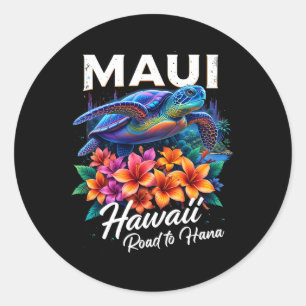 Adesivo Praia do Oceano Havaiano Maui Havaí Tartaruga Féri