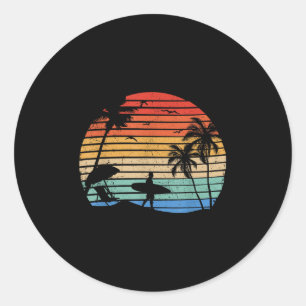 Adesivo Praia do Surfing Retro Surfing Surf