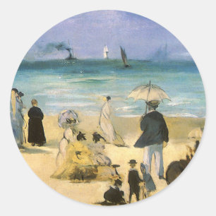 Adesivo Praia em Boulogne de Edouard Manet, Arte Antigo