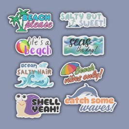 Adesivo Praia Engraçada Que Era À Prova De Água