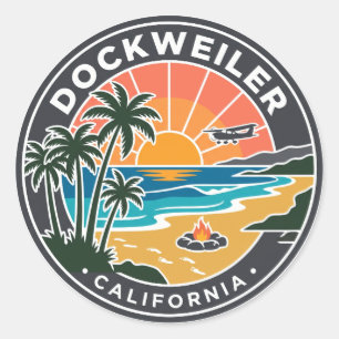 Adesivo Praia Estadual de Dockweiler Califórnia