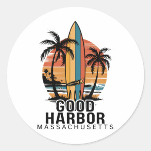 Adesivo Praia Good Harbor Machusetts Surfe Surfista
