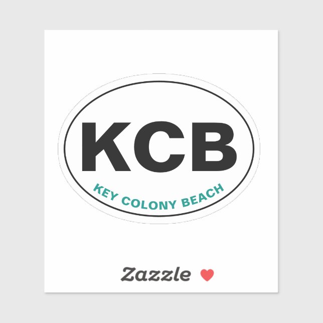Adesivo Praia Key Colony KCB Oval (Folha)