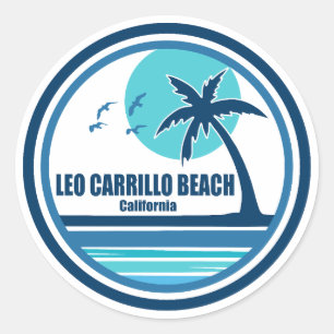 Adesivo Praia Leo Carrillo Califórnia Palmeira Pássaros