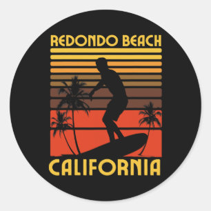 Adesivo Praia Redondo Califórnia Surf Verão Férias Vint